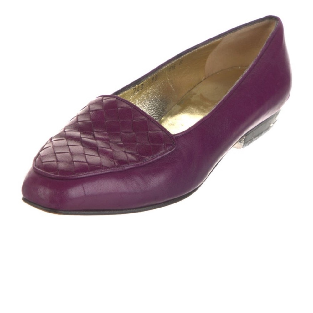 Bottega Veneta Vintage Leather Woven Vamp Loafer